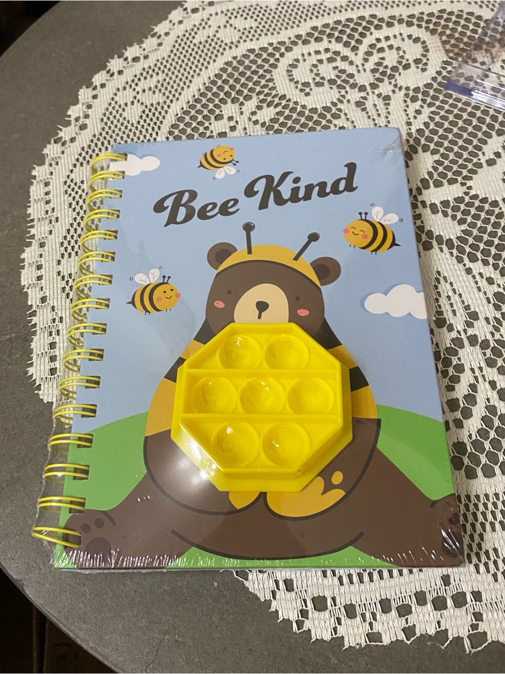 Bee Kind Yellow Pop-It Spiral Notebook/Journal - Picture 4 of 4
